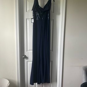 Navy gown tags never worn